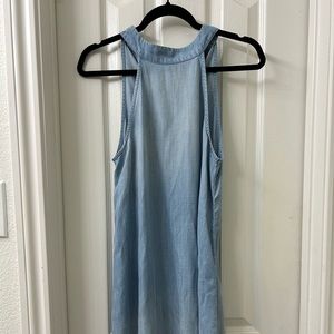 Anthropologie denim halter dress